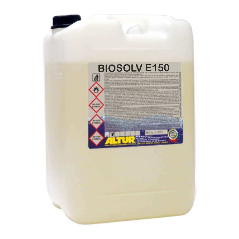 Biosolv E150 biosolvente sgrassante per rimozione resina cera fuliggine bitume asfalto colla adesiva