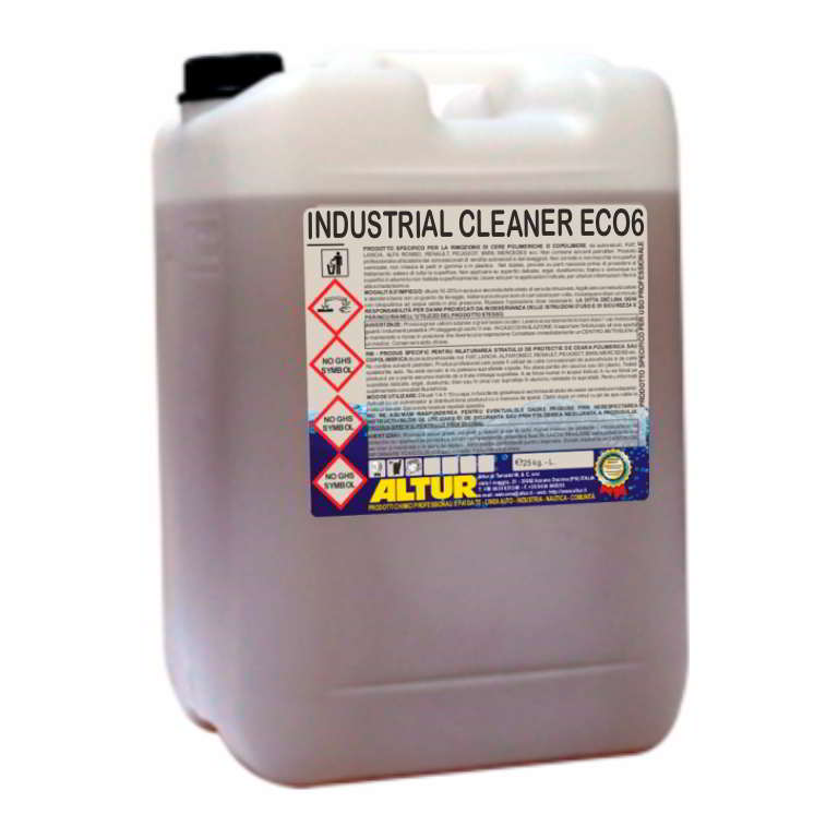 Industrial Cleaner Eco6 detergente sgrassante  concentrato rimuove sporco statico olio grasso residui da stampaggio