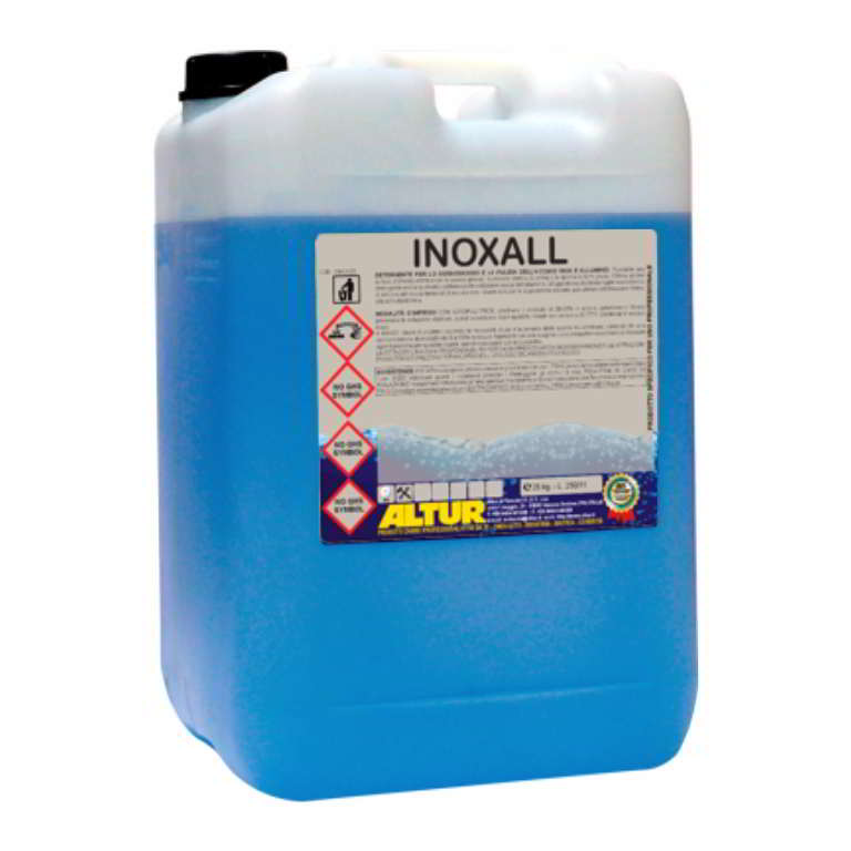 Inoxall detergente sgrassante per la pulizia di acciaio inox e alluminio